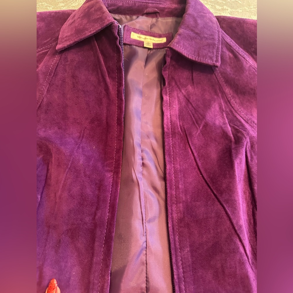 Purple suede Jacket - Picture 5 of 10